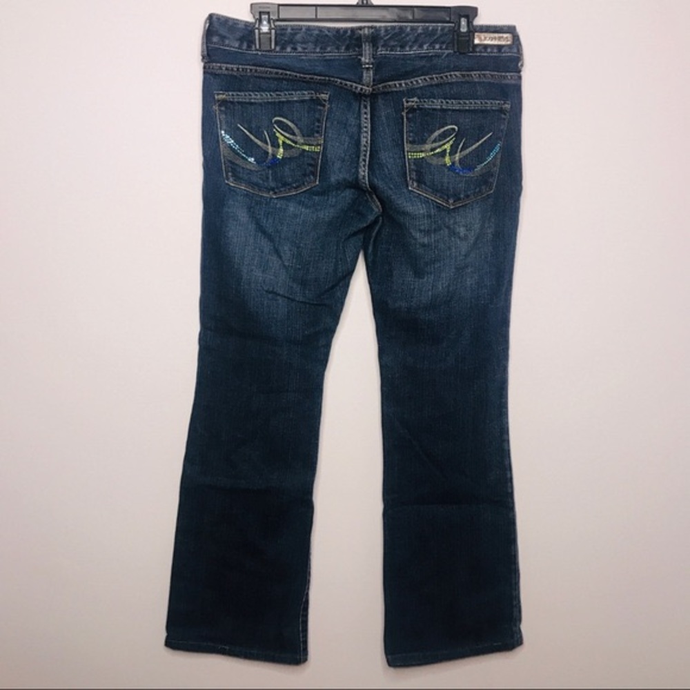 Express Stella Boot Leg Rhinestone Jeans - Picture 2 of 5